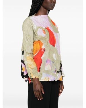 Daniela Gregis Printed Cotton Blouse - White