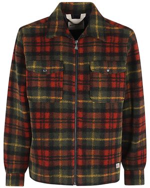 Roy Rogers Wool Blend Overshirt Jacket - Brown