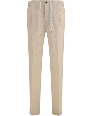 PT Torino Linen Trousers - Natural