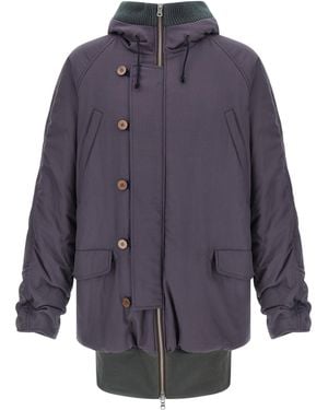 Magliano 3-4 Kenny Parka Virgin Wool Down Jacket, Parka, Casual Jackets - Blue