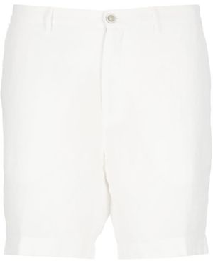 120% Lino Linen Bermuda - White