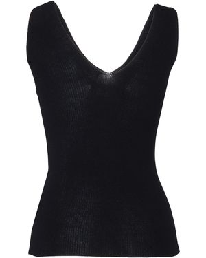 PHI FDL Crewneck Jumper Ss Viscose Nylon Top - Black