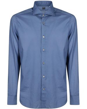 Fedeli Sean Ml Panamino Dusty Coea Shirt - Blue