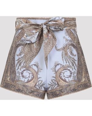 Zimmermann Hypnotic Flat Front Short - Gray