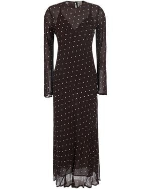 Semicouture Long Dress Connie Viscose - Black