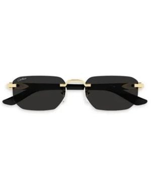 Cartier Cartier Eyewear Ct0622S Rimless Metal Sunglasses - Black