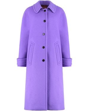 Gucci Wool Coat - Purple