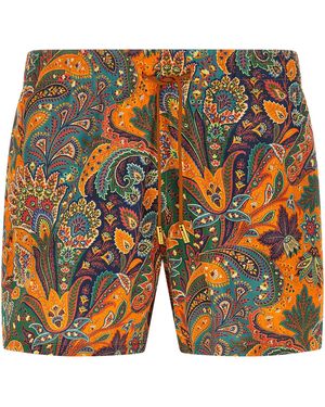 Etro Paisley Floral Swimsuit - Orange