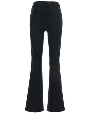 Mother Jeans Mid Rise Flared Denim - Black