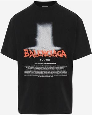Balenciaga T-Shirt The Address Cotton T-Shirts - Black