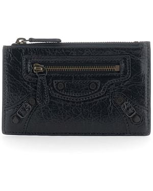 Balenciaga Cardholder Le City Long Leather Accessory - Black