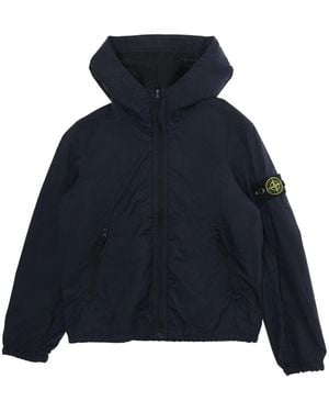 Stone Island Kids Hooded Jacket Polyamide - Blue