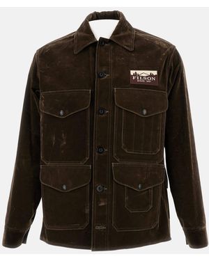 Junya Watanabe Cotton Urethane Flocky Denim Filson Jacket - Black