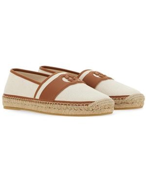 Gucci Espadrilles Cross Gg Cotton Shoe - Brown