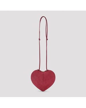 Alaïa Framboise Suede Goat Leather Shoulder Bag - Red