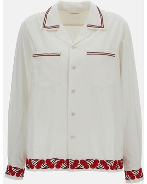 Bode Cherry Lane Beaded Shirt - Grey