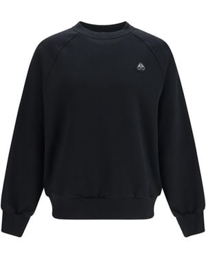 Moose Knuckles Yul Crewneck Sweatshirt Polyester; Cotton Sweatshirts - Blue