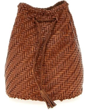 Dragon Diffusion Pompom Double Jump Bucket Bag - Brown