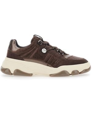 Pinko Trainers Athena 01 Cow Leather Trainers - Brown