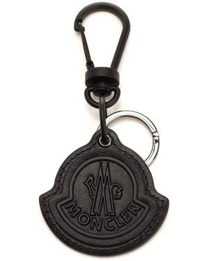 Moncler Calfskin Key Ring - Black