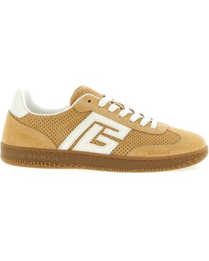 Balmain Suede Sneakers - Metallic