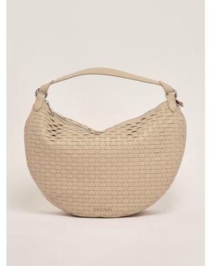 Orciani Dumpling Nappa Woven Large Intrecciata Shoulder Bag - Natural