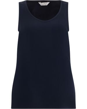 Max Mara Tank Top Silk Vests & Tops - Blue