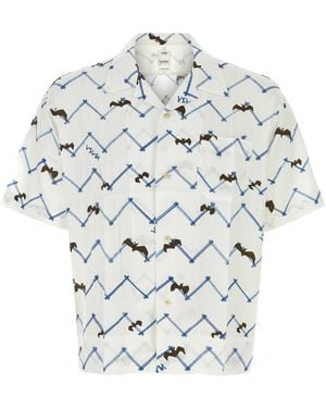 Tシャツ・カットソー VISVIM SS23 Printed rayon Copa shirt (0123105011019 LTBLUE) VISVIM SS23 Printed rayon Copa shirt (0123105011019 LTBLUE
