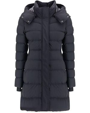 Moose Knuckles Midi Down Jacket Clothing - Blue