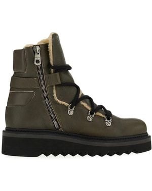 Ferragamo Lace-Up Hiking Boots - Brown