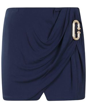 CASABLANCA Pleated Drapped Skirt - Blue