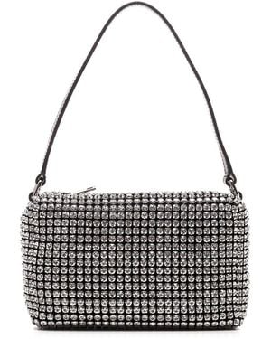 Alexander Wang Rhinestone Heiress Medium Pouch - Metallic