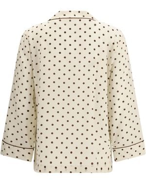 P.A.R.O.S.H. P.A.R.O..H. Polka-Dot Silk Shirt - White
