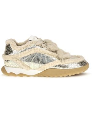 Pinko Gea Padded Sneakers - Natural