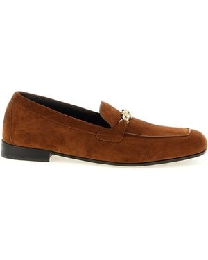 Versace Medusa Slippers Calfskin Leather (Bos Taurus) Loafers - Brown