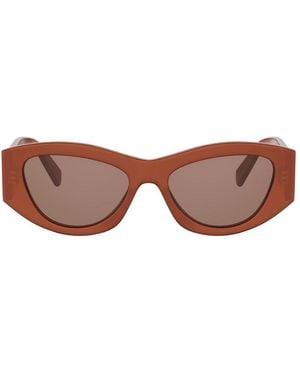 Celine Cl40308U Triomphe 42E Arancione Sunglasses - Brown