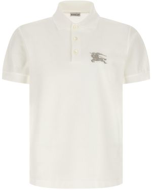 Burberry Embroidery Polo Shirt - White