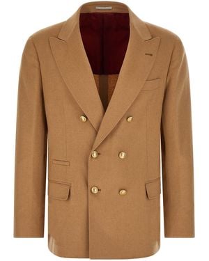 Brunello Cucinelli Camel Hair Blazer Clothing - Brown