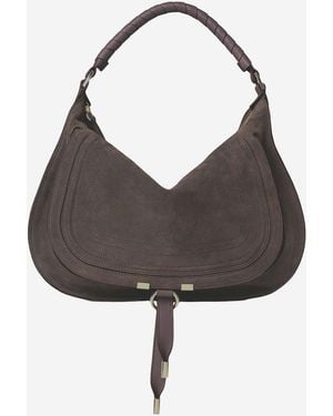 Chloé Marcie Suede Shoulder Bag - Brown