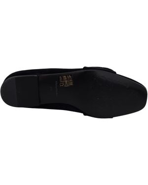 Dolce & Gabbana Chic Velvet Crystal-Embellished Loafers - Black