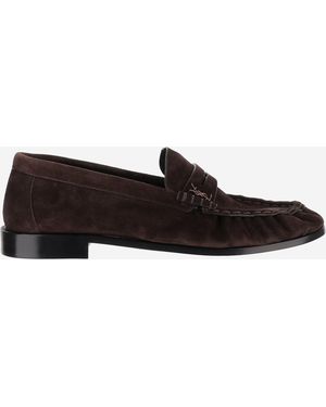 Saint Laurent Loafers Soft Suede - Black