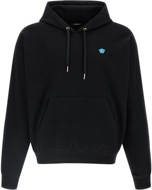 Versace 'Medusa' Patch Hoodie - Blue