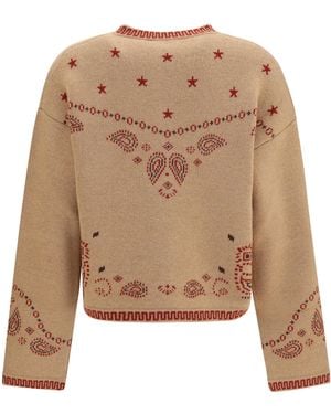 Alanui Bandana Jacquard Jacket Camel/Multi - Natural