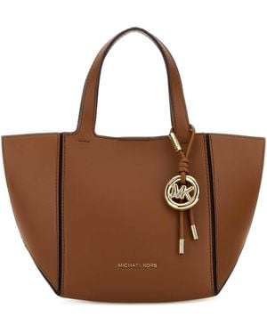 Michael Kors Caramel Leather Jordi Handbag - Brown