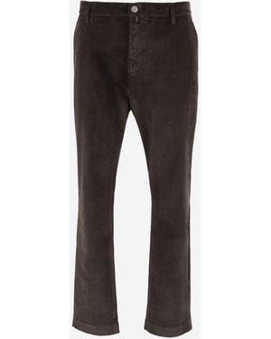 Jacob Cohen Stretch Cotton Velvet Pants Pants - Gray