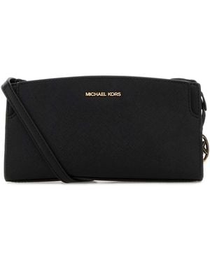 Michael Kors Leather Becca Crossbody Bag - Black