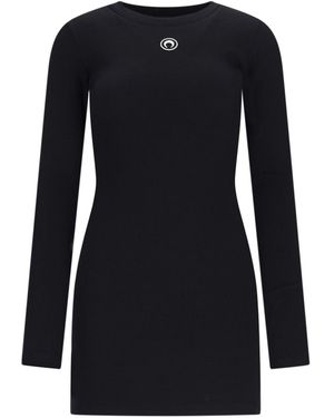Marine Serre Logo Mini Dress - Black