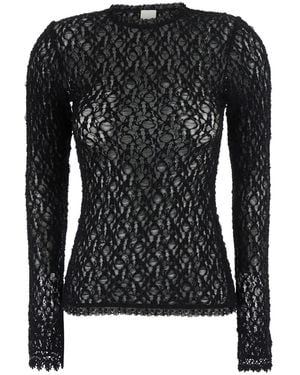 Isabel Marant Long-Sleeved Top Brany-Gb Tech Fabric Tops - Black