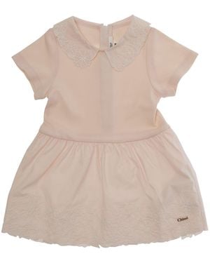 Chloé Dress Cotton Embroidered - Natural
