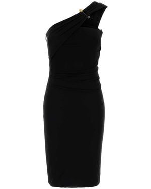 Versace Crepe One-Shoulder Dress - Black
